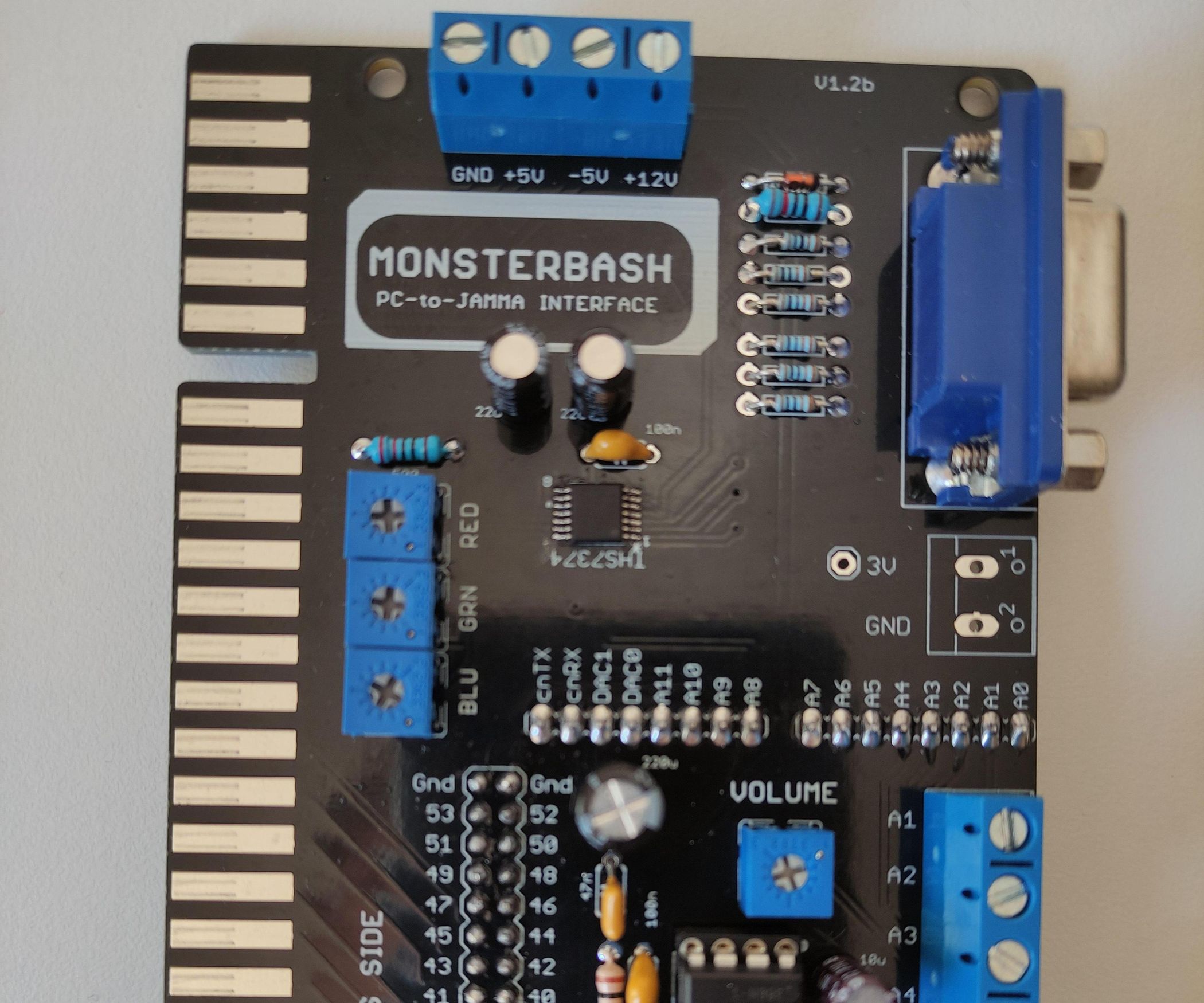 MONSTERBASH Open Firmware Jamma to PC Interface Board for Arcade