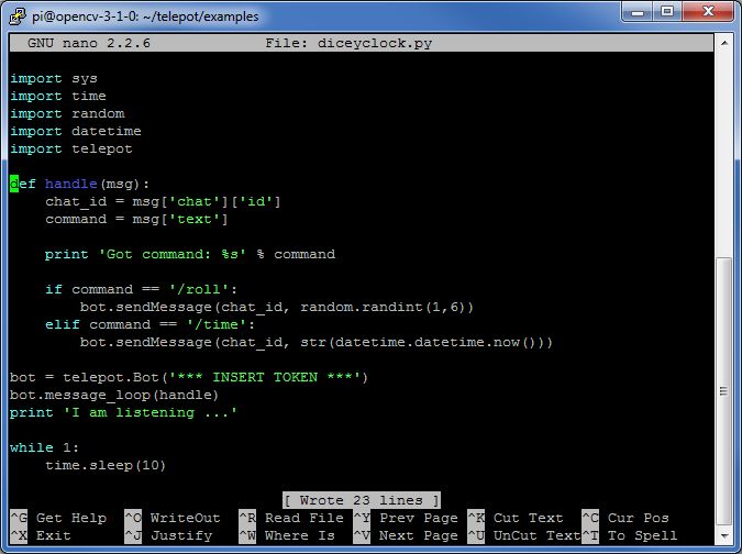 set up telegram bot on raspberry pi 8