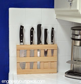 Wall Mounted Wood Knife Rack 4 Steps With Pictures Instructables