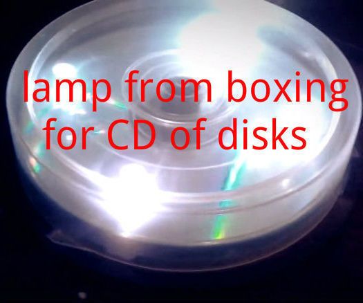 lamp from boxing for cd of disks DIY Project DIY Project Image