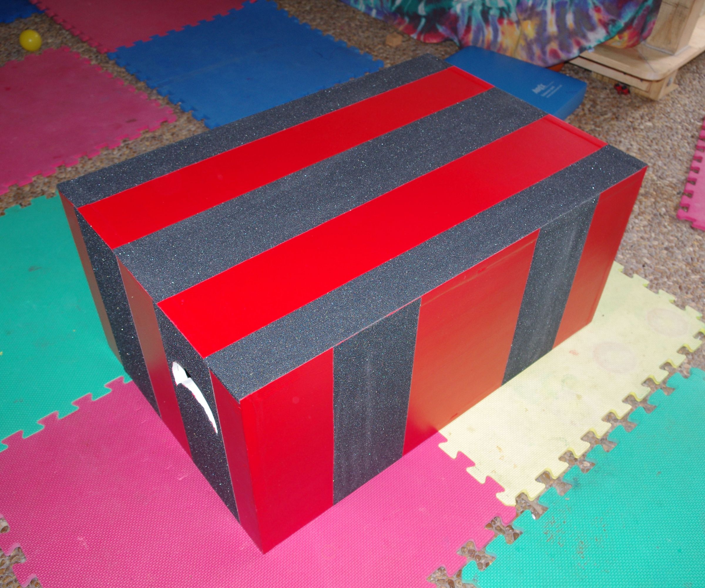 a plyobox construction, aka jump box or  exercise step crate. DIY Project DIY Project Image