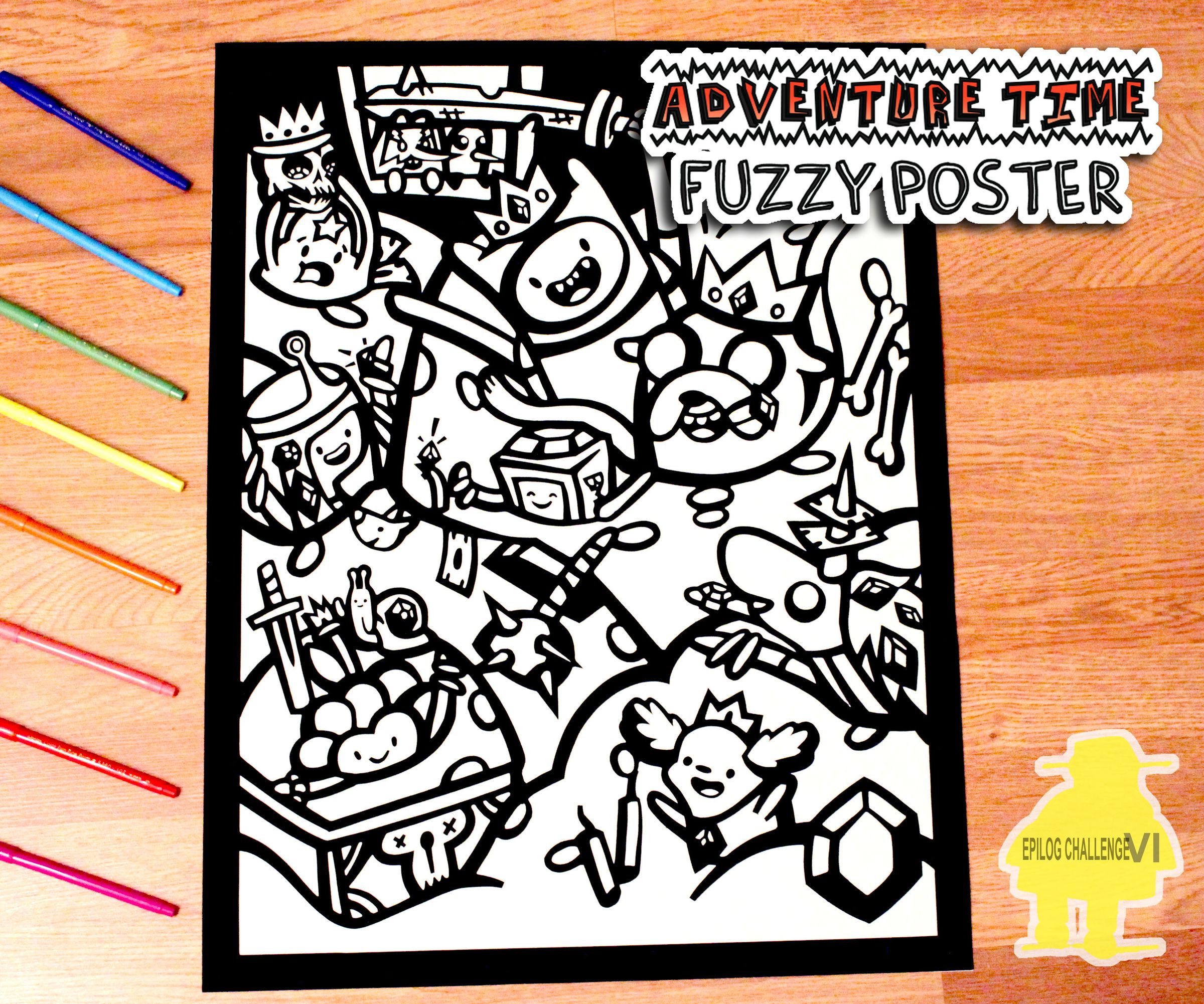 adventure time fuzzy velour poster DIY Project DIY Project Image