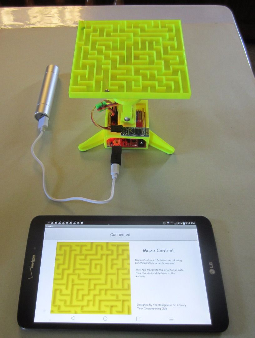 3d Printed Maze Controlled By Your Android Device 9 Steps With Pictures Instructables