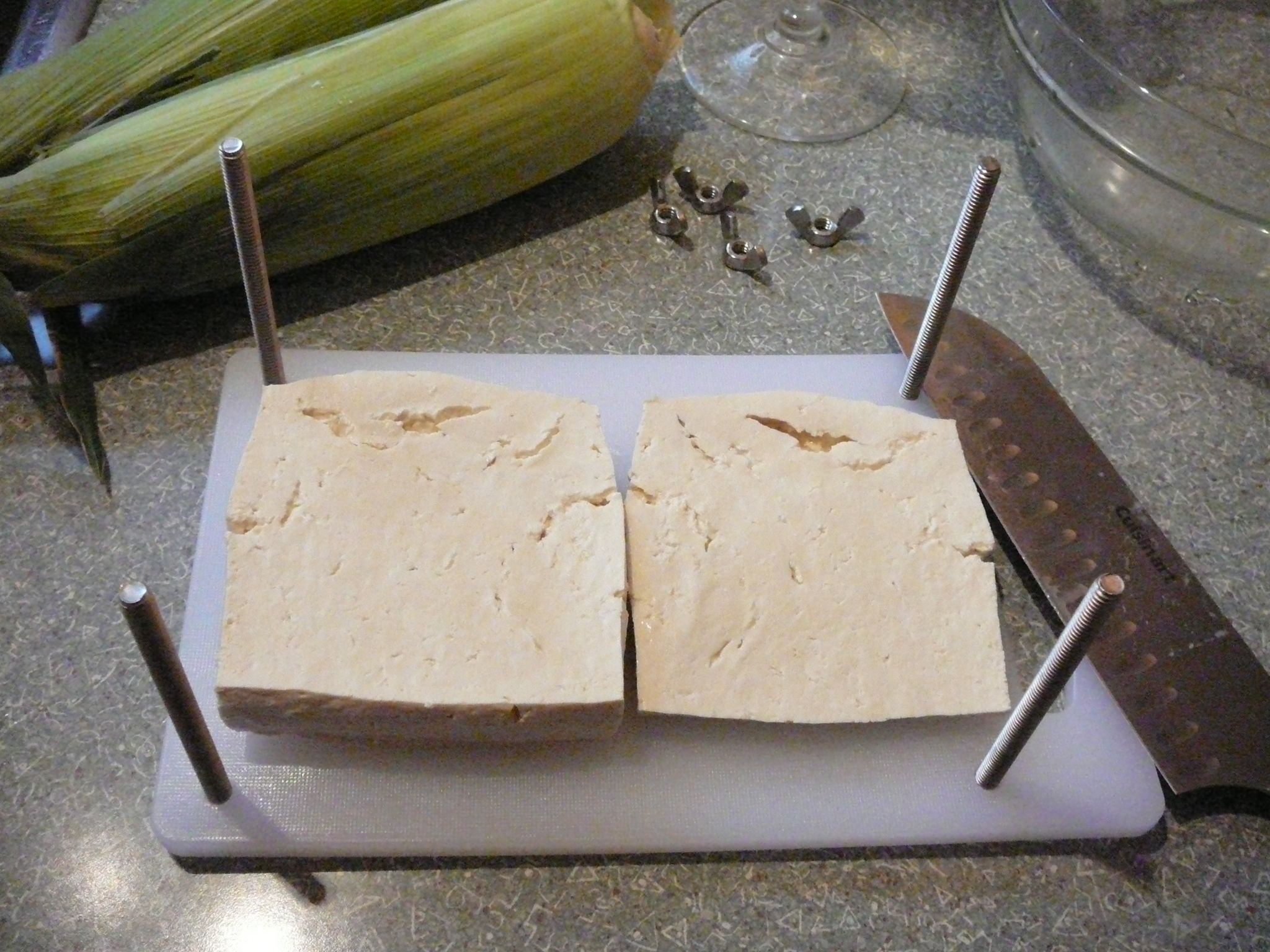 Tofu Press for 1 or 2 Blocks, Using Plastic Cutting Boards 6 Steps