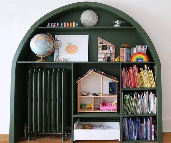 Arched Built-In Bookcase