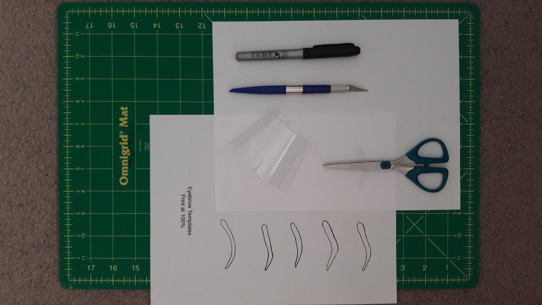 diy eyebrow stencils with printable template 6 steps instructables