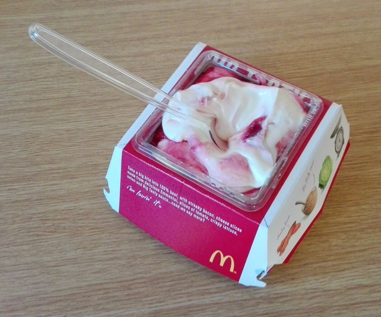 Mc Donalds soupe or dessert cup