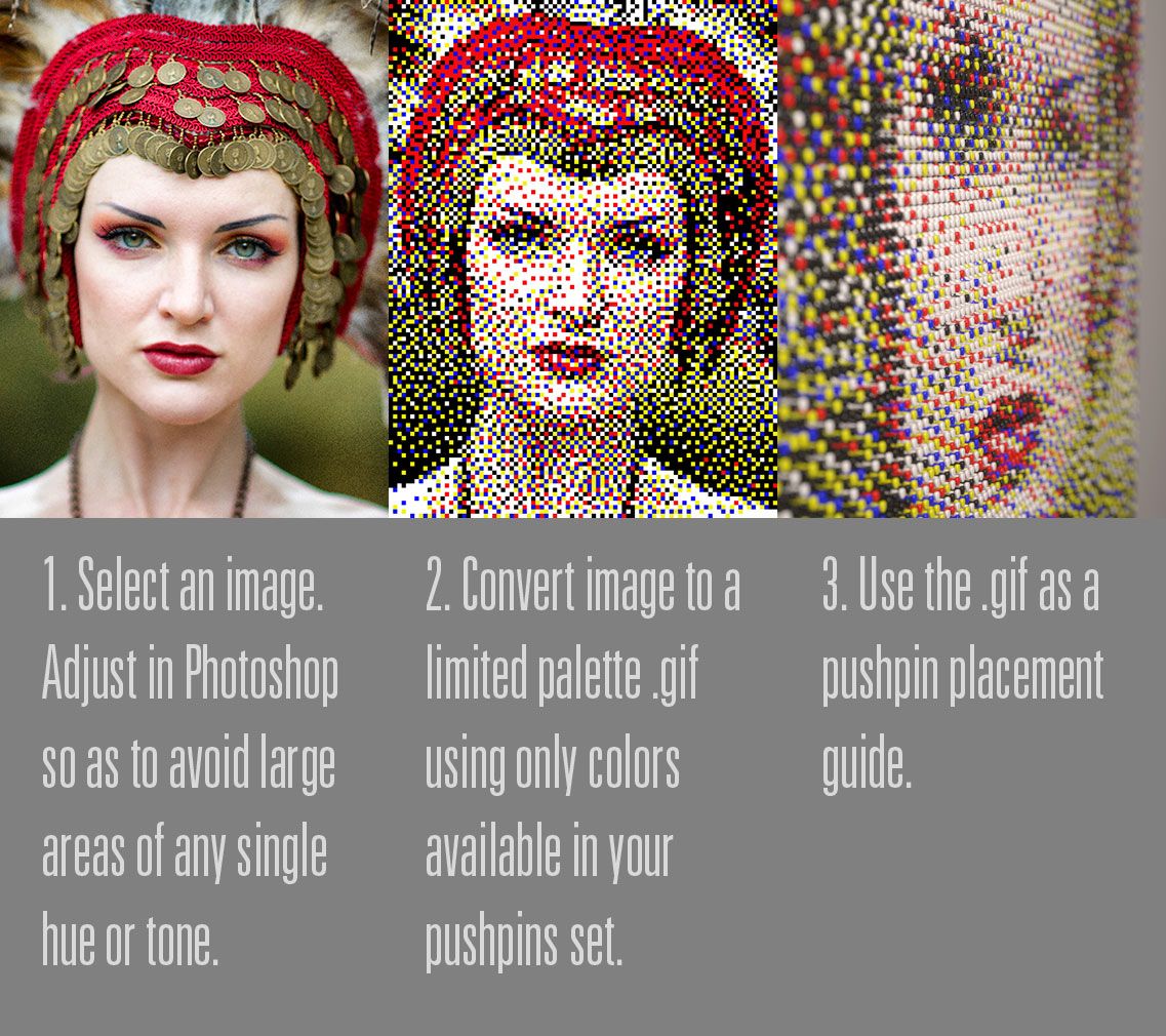 How to Make a Push Pin Portrait