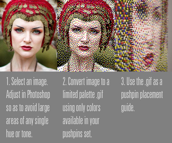 How to Make a Push Pin Portrait