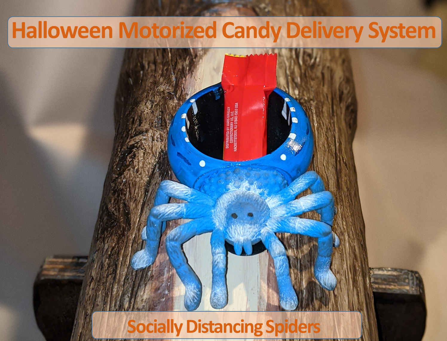 Motorized Spider Halloween Candy Delivery System 5 Steps (with