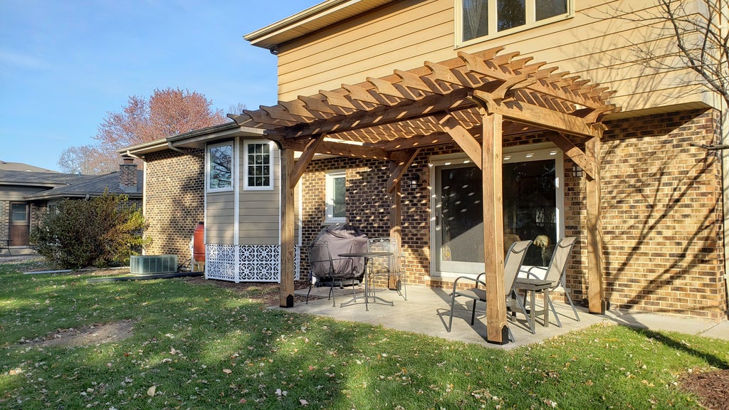 How To Build A Pergola On Concrete Patio In Two Days 18 Steps With Pictures Instructables To Build A Pergola On Concrete Patio, Pergola On Patio
