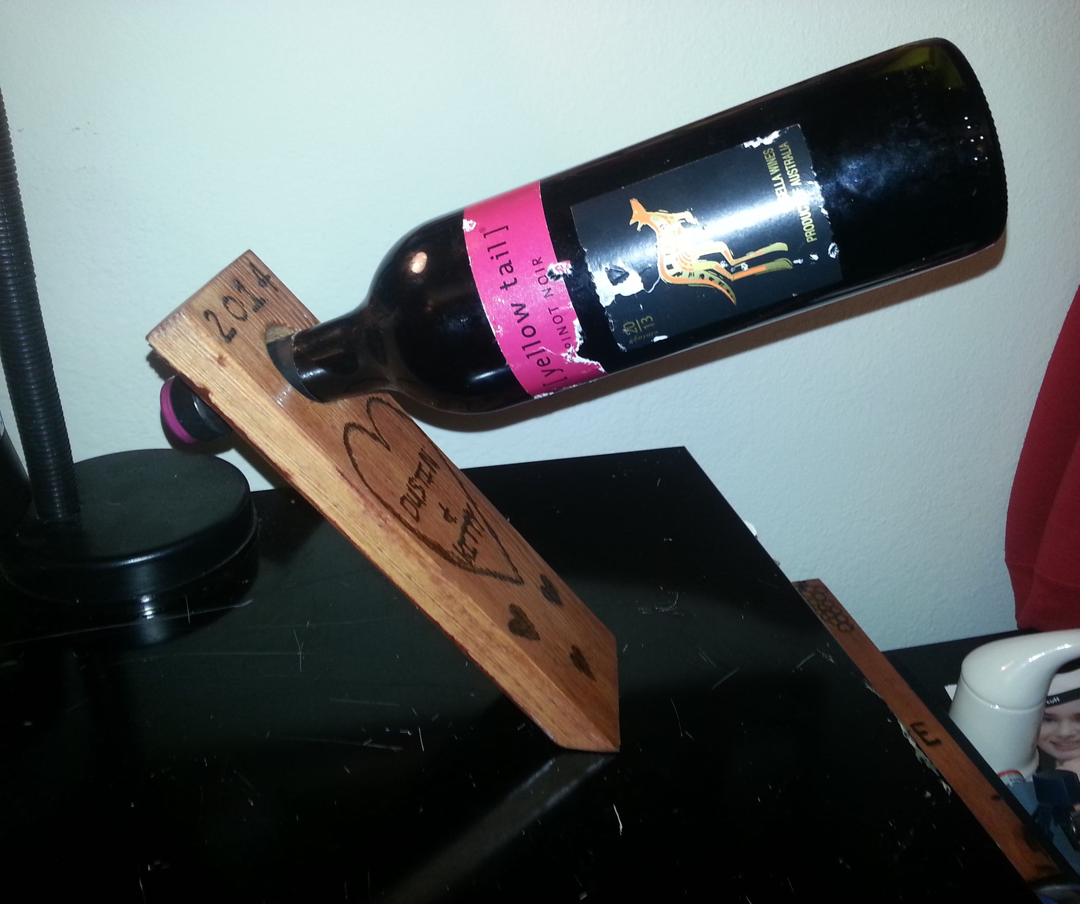 Floating Wine Bottle Holder 3 Steps Instructables