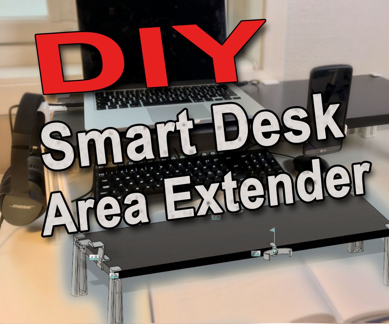 DIY guide for 3D Printed Utility Desk Shelf! - Video with step-by-step instructions