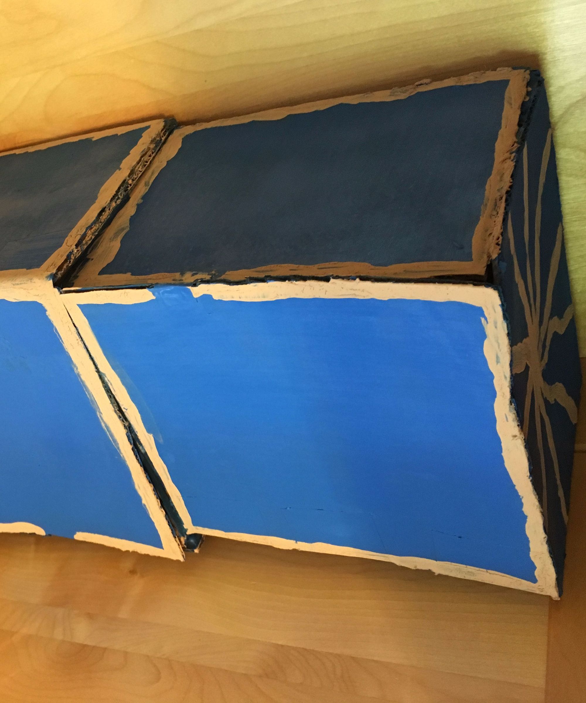 DIY guide for Double-Decker Cardboard Pantry with step-by-step instructions