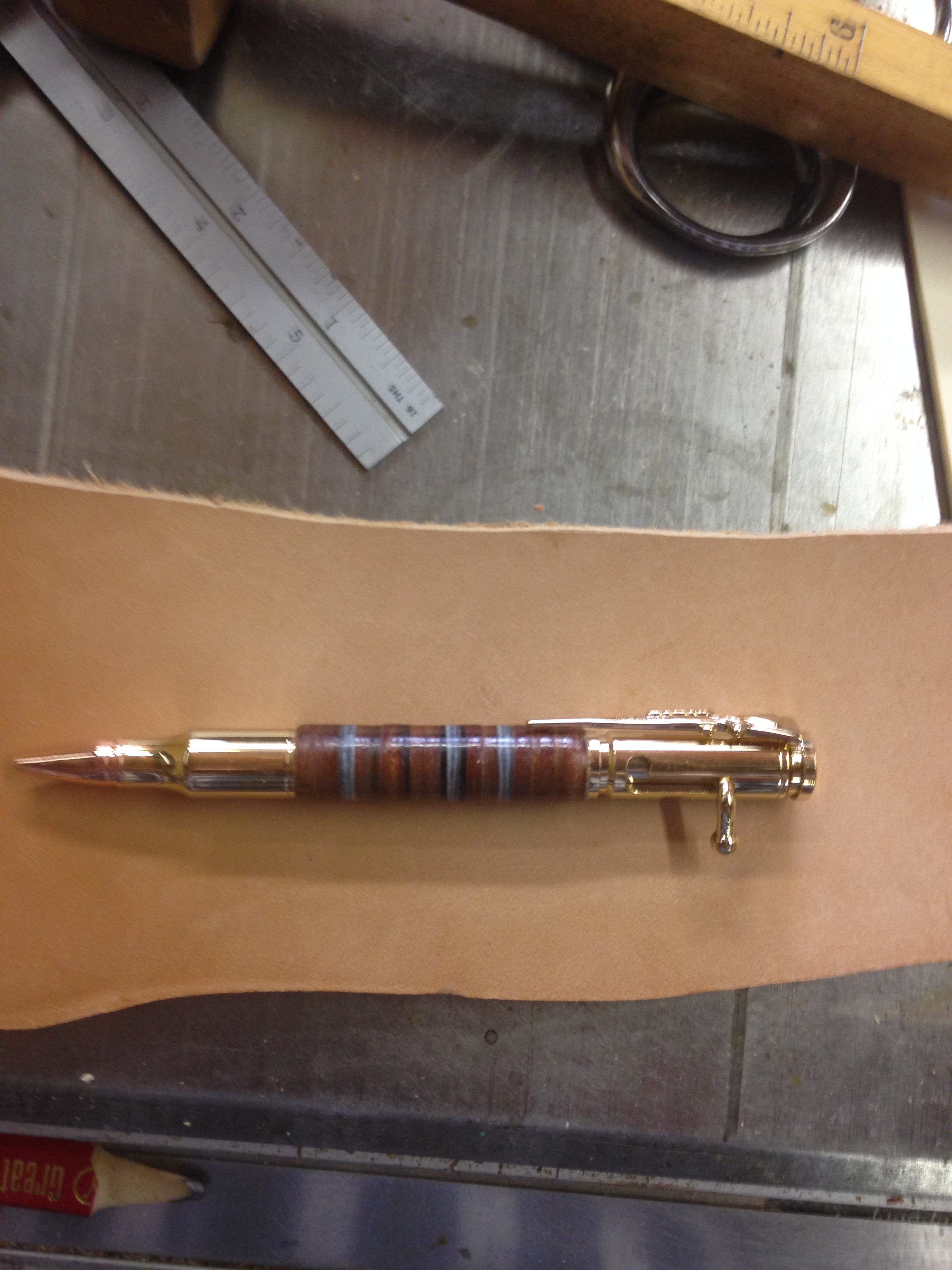 DIY Stacked Leather Handle Bowie Knife 5 Steps (with Pictures