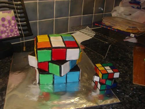 How To Make A Totally Awesome Rubik S Cube Cake 7 Steps With Pictures Instructables