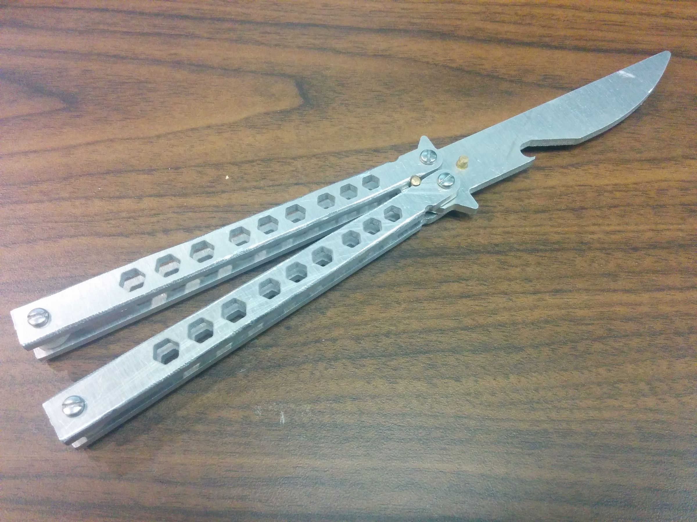 Diy Balisong Butterfly Knife Trainer Bottle Opener 18 Steps Instructables