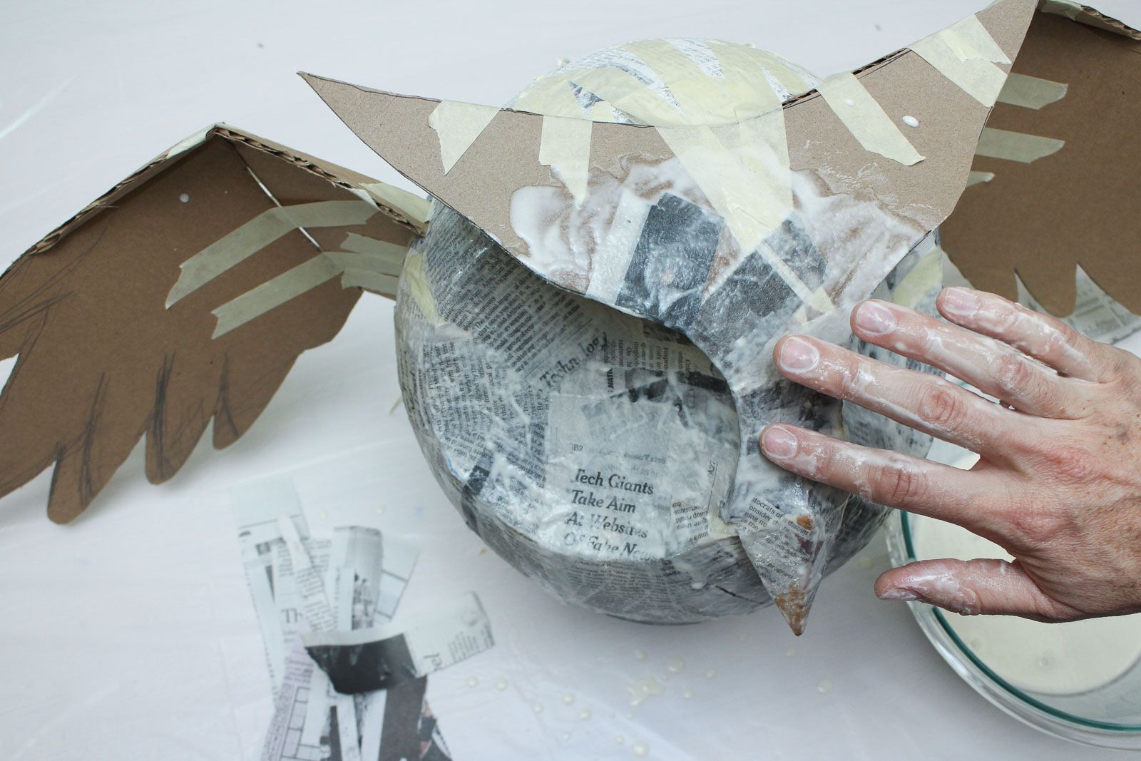 Paper Mache With Flour 6 Steps Instructables