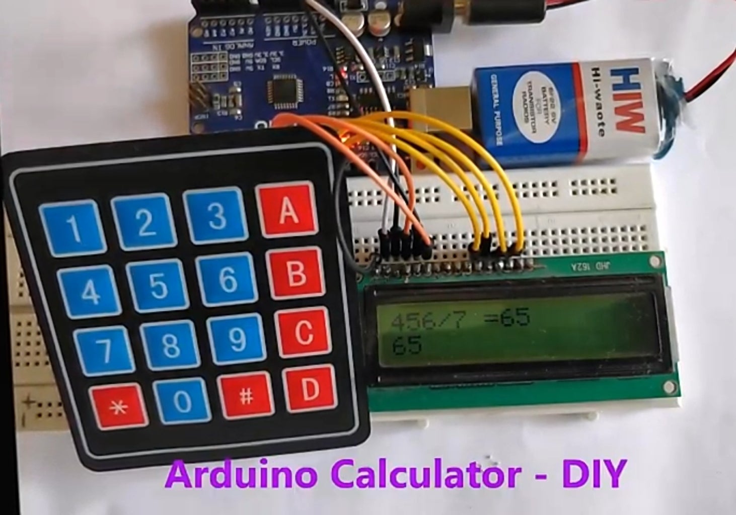 Arduino DIY Calculator Using 1602 LCD and 4x4 Keypad : 4 Steps ...