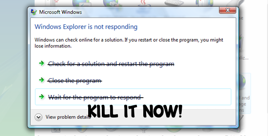 all programs not responding windows 10