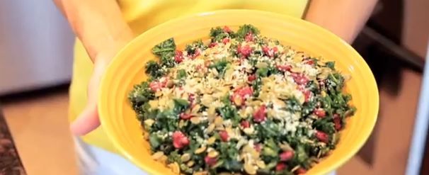 Step-by-step guide for massaged kale salad with pepitas & cranberries recipe DIY Project DIY project