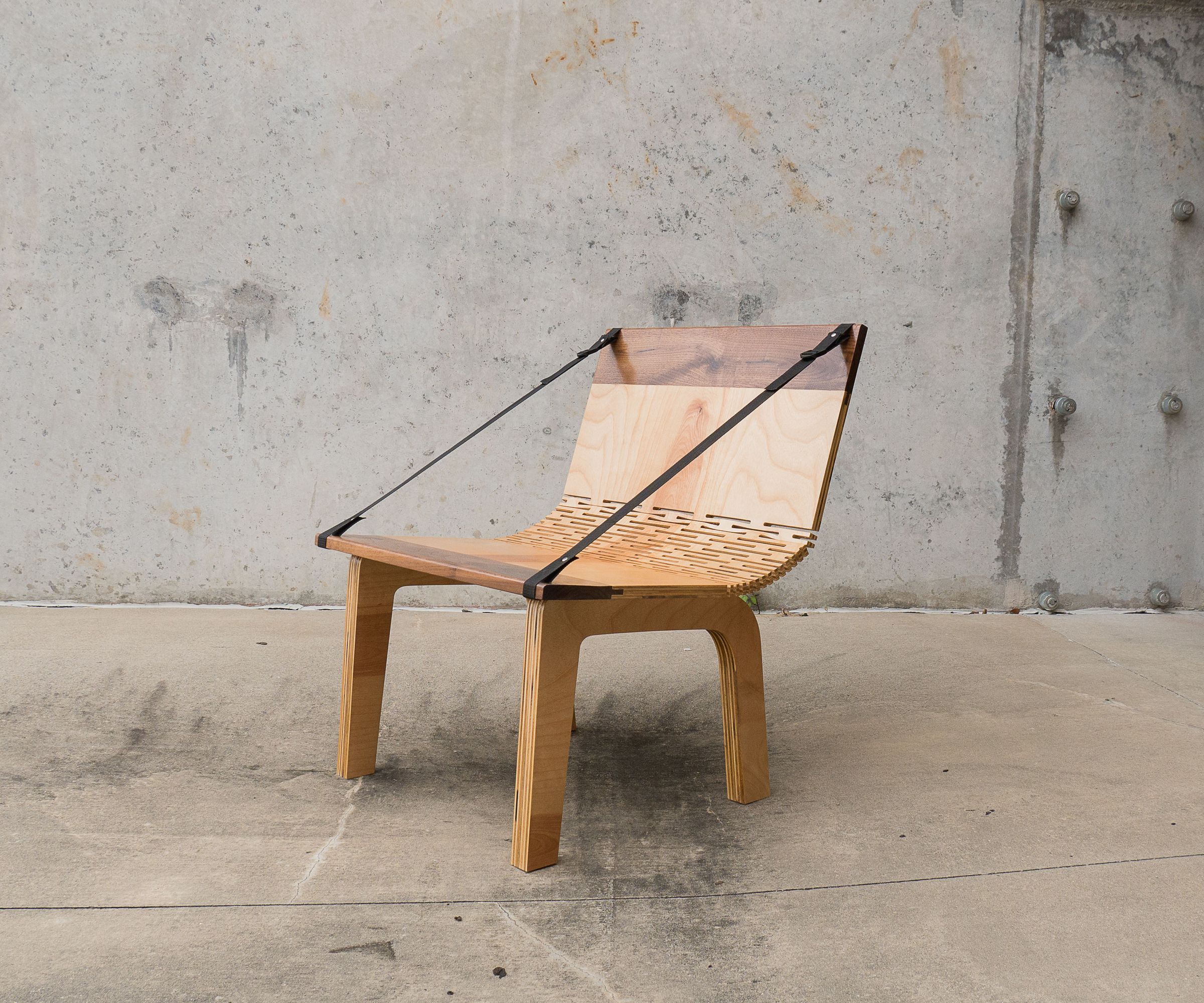 DIY Modern Curved Plywood Lounger Chair