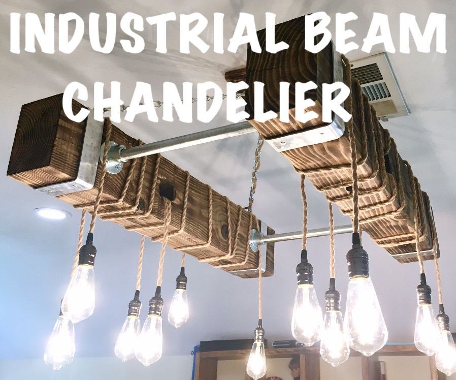 Diy Industrial Beam Chandelier With Led Edison Bulbs 17 Steps Pictures Instructables Diy Industrial Beam Chandelier With Led, Wood Beam Light Fixture Diy