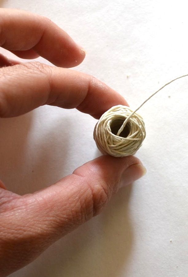 diy waxed thread