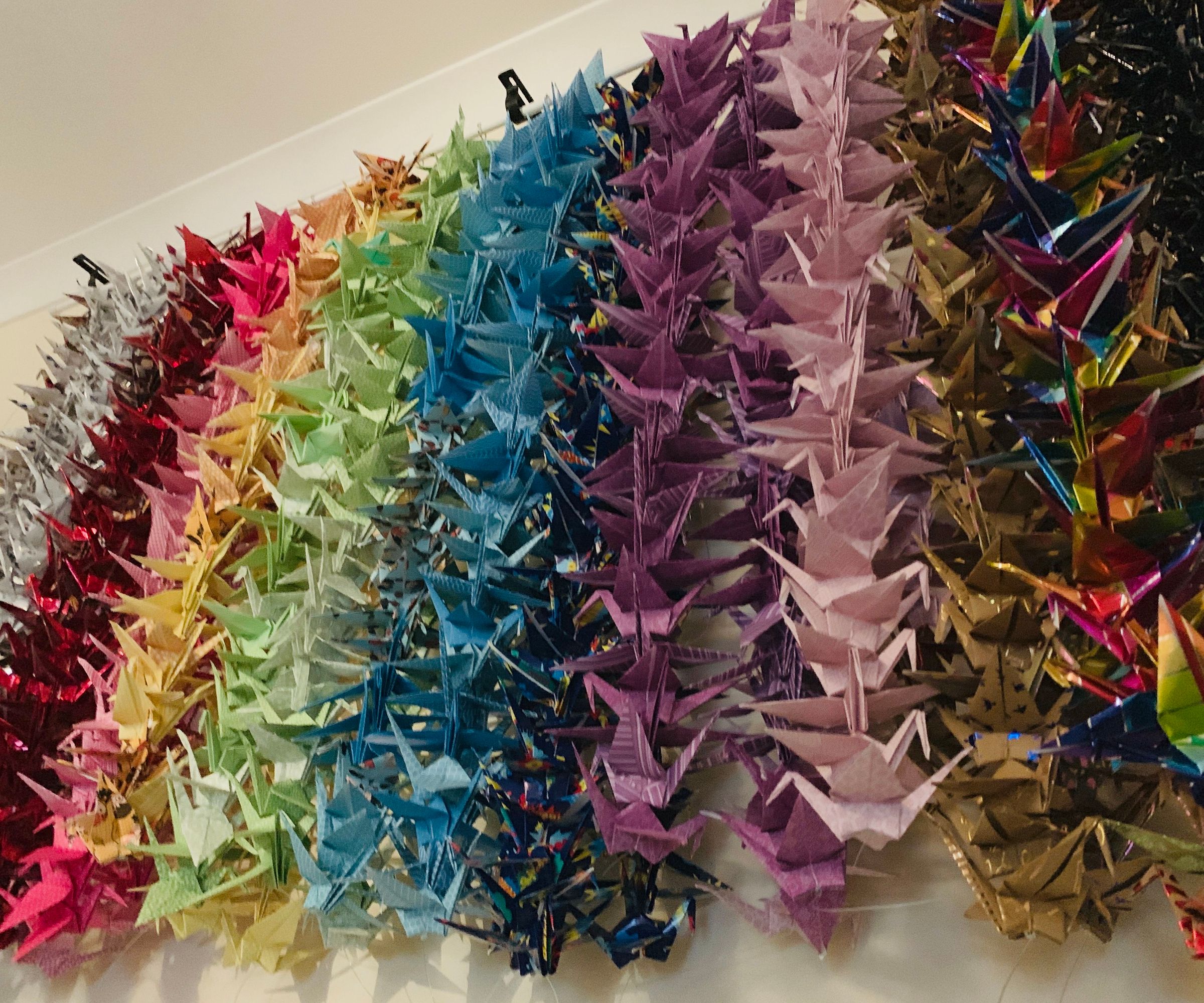 1000 paper crane wall DIY Project DIY Project Image