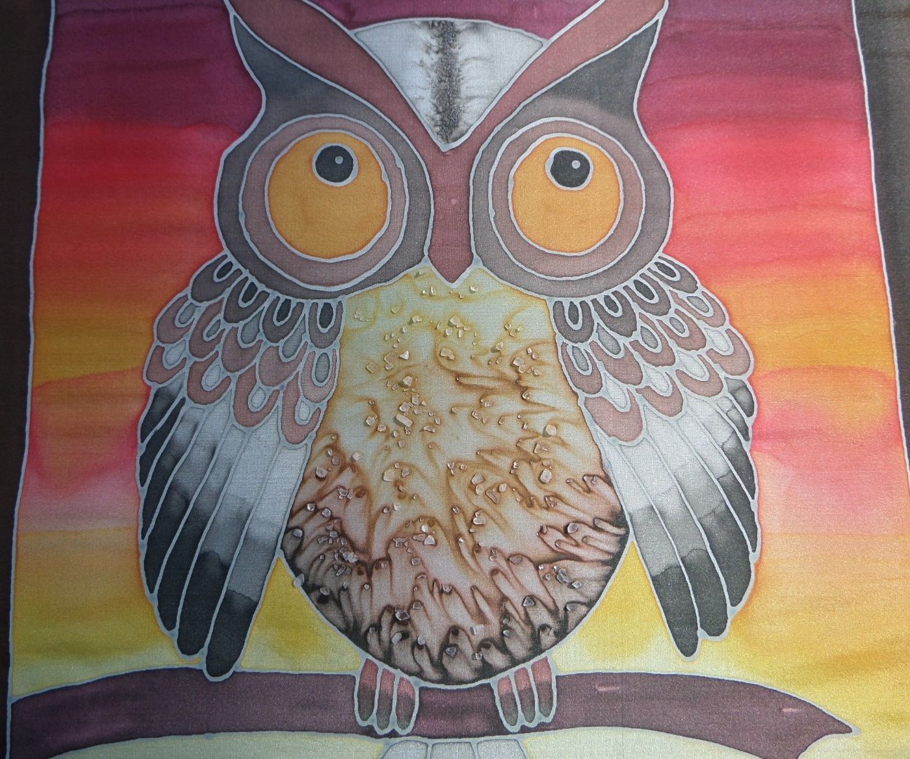 "little owl" silkpainting DIY Project DIY Project Image