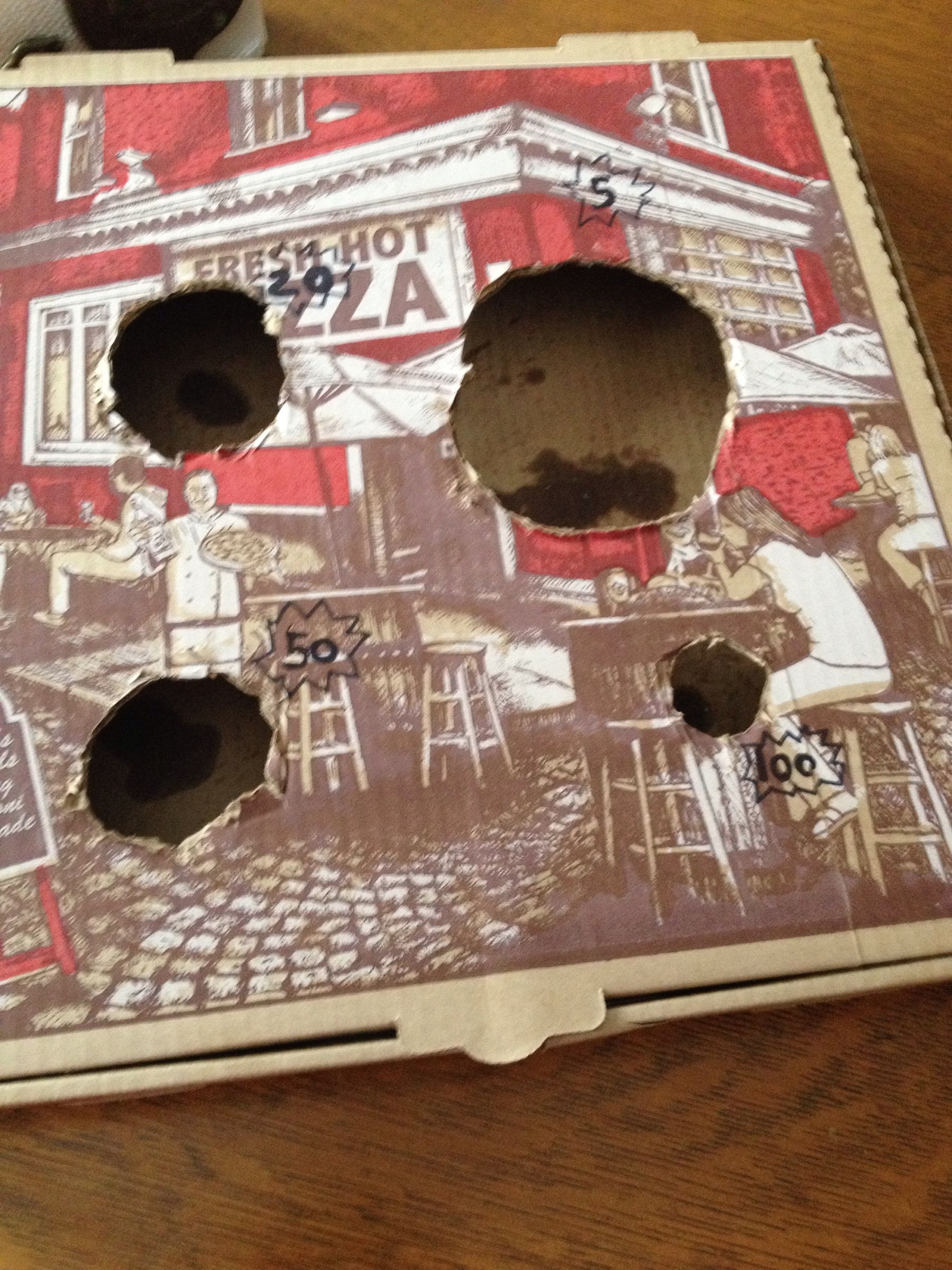 DIY guide for Pizza Box Target with step-by-step instructions