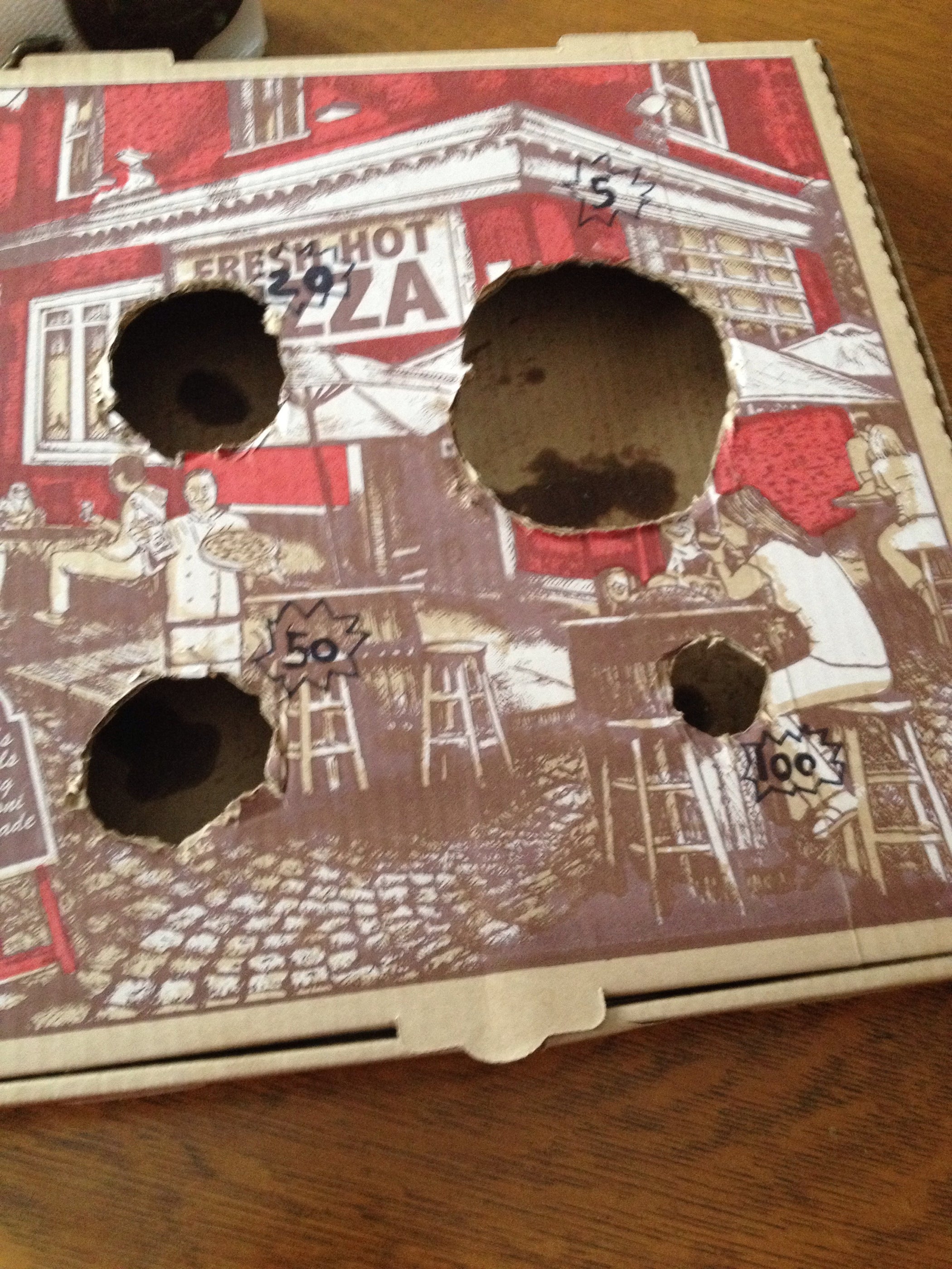 Pizza Box Target 6 Steps Instructables