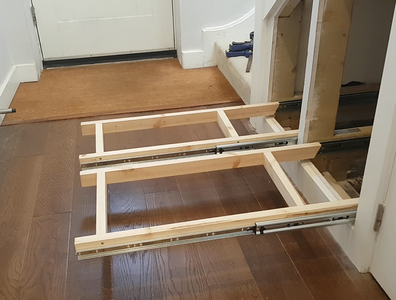Under Stairs Hidden Storage Drawers : 15 Steps (with Pictures ...