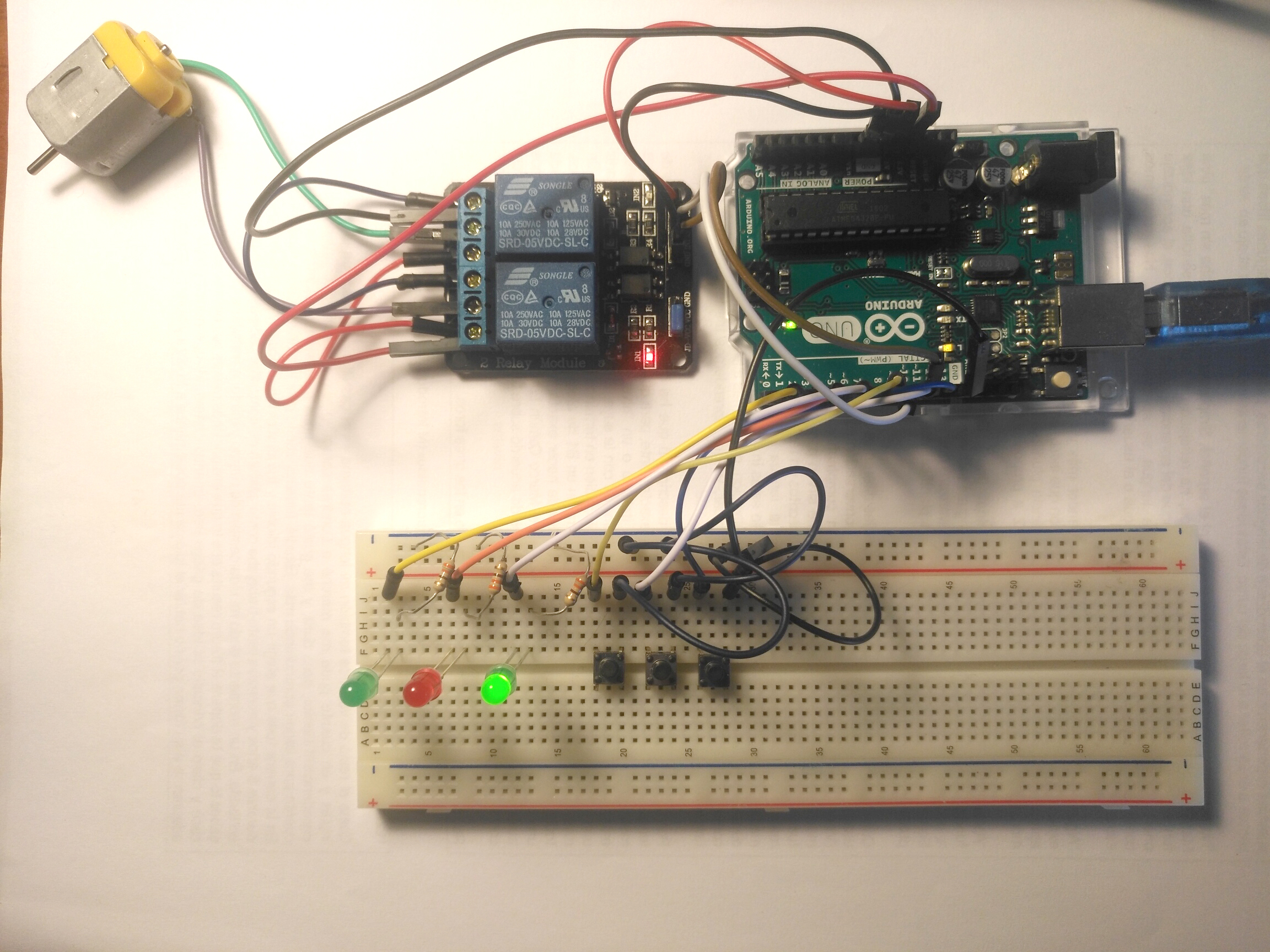 DC Motor Rotation Control With StartStopStart and a Latch 5 Steps