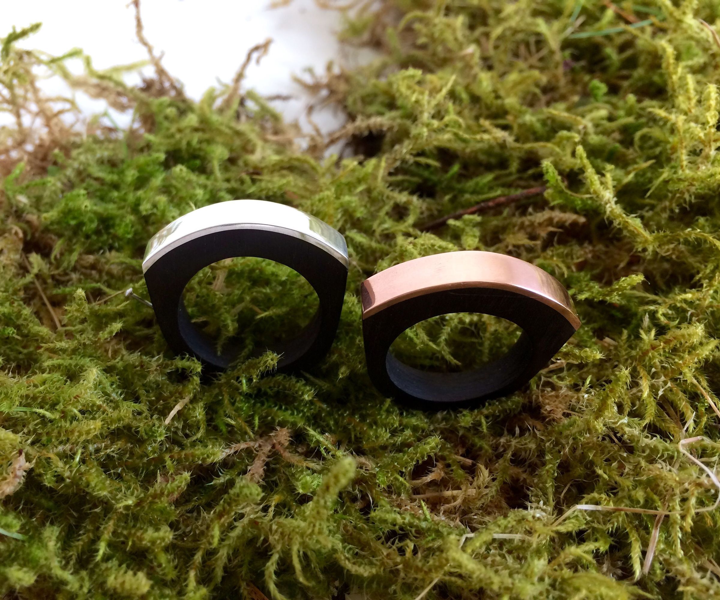 Make a Ring With Hardwood and Silver or Copper
