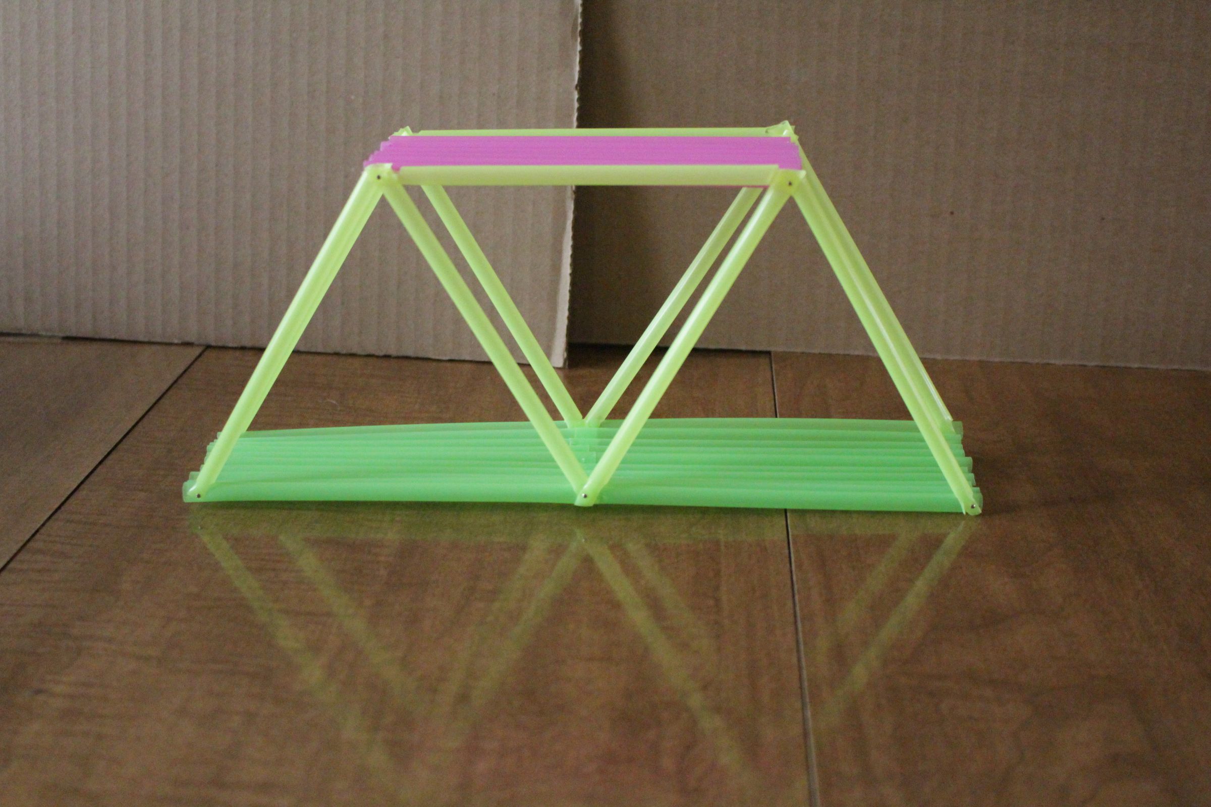 Plastic Straw Truss Bridge 18 Steps Instructables