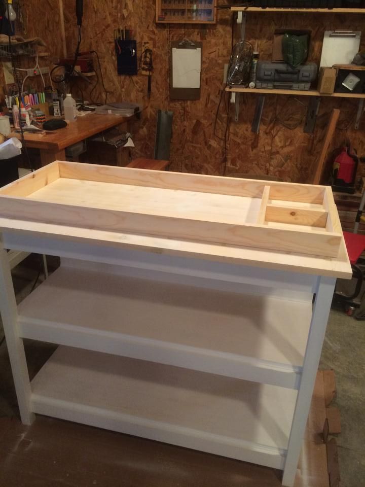 built in changing table