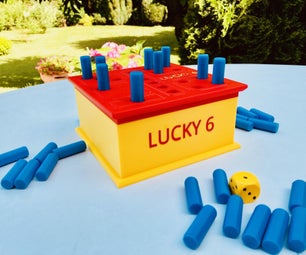 Lucky 6 - Funny Family Dice Game - 3D Printed