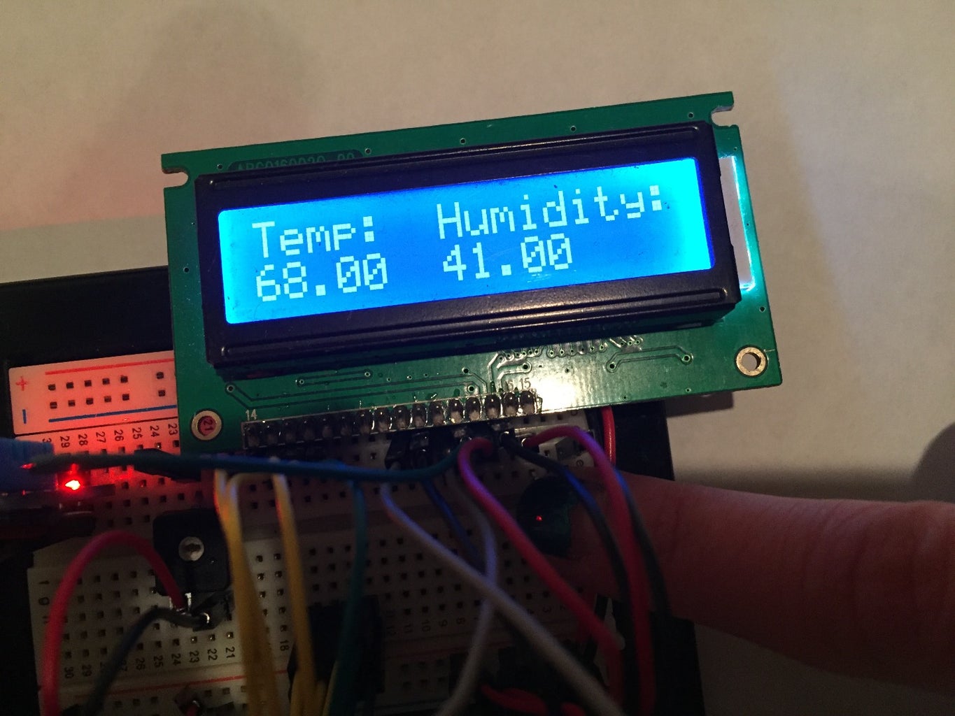 Portable Arduino Uno Temperature and Humidity Sensor With LCD Screen ...