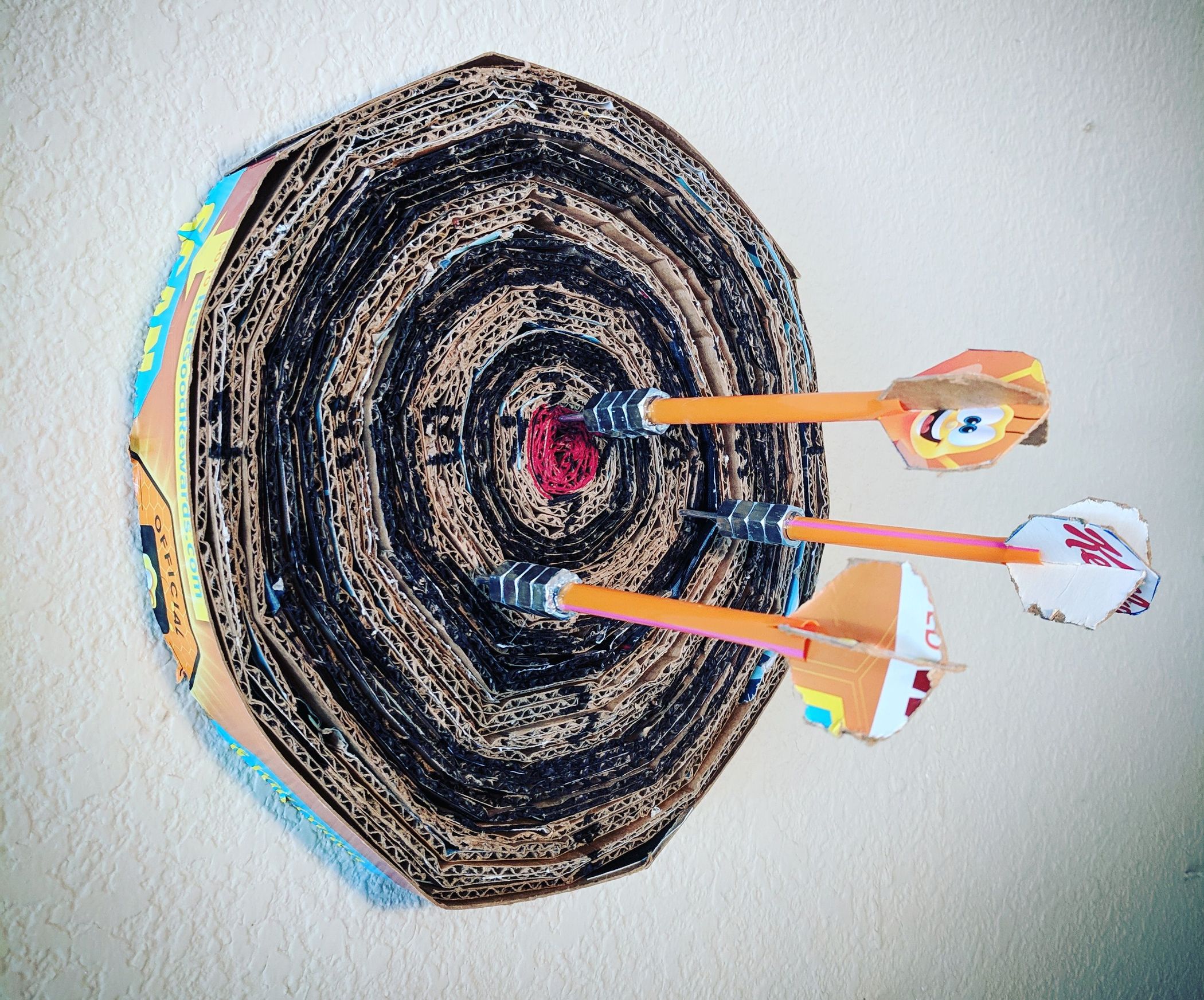 DIY Cardboard Dartboard 6 Steps Instructables