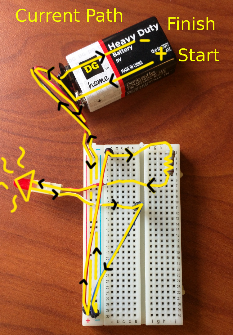 Simple LED Circuit : 7 Steps (with Pictures) Circuit Diagram