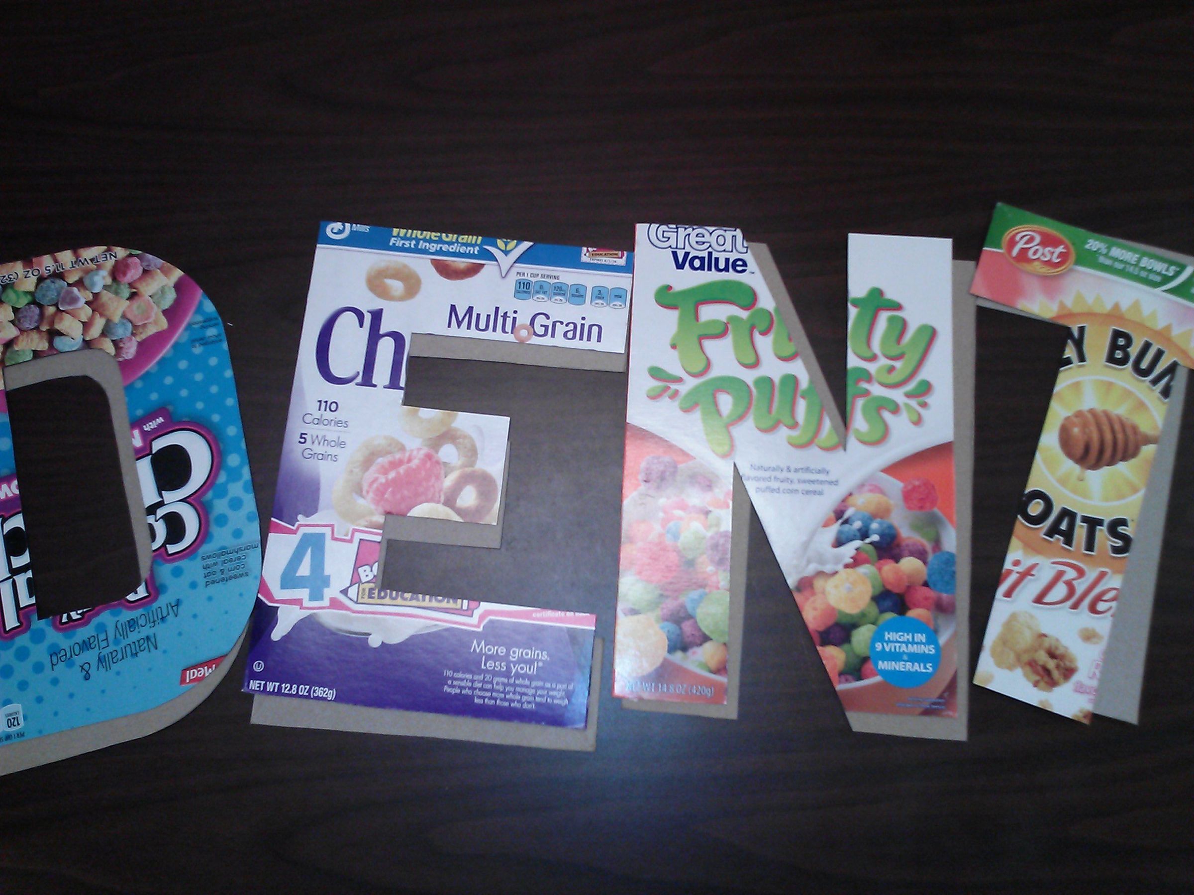 Cereal Box Letters 9 Steps (with Pictures) Instructables