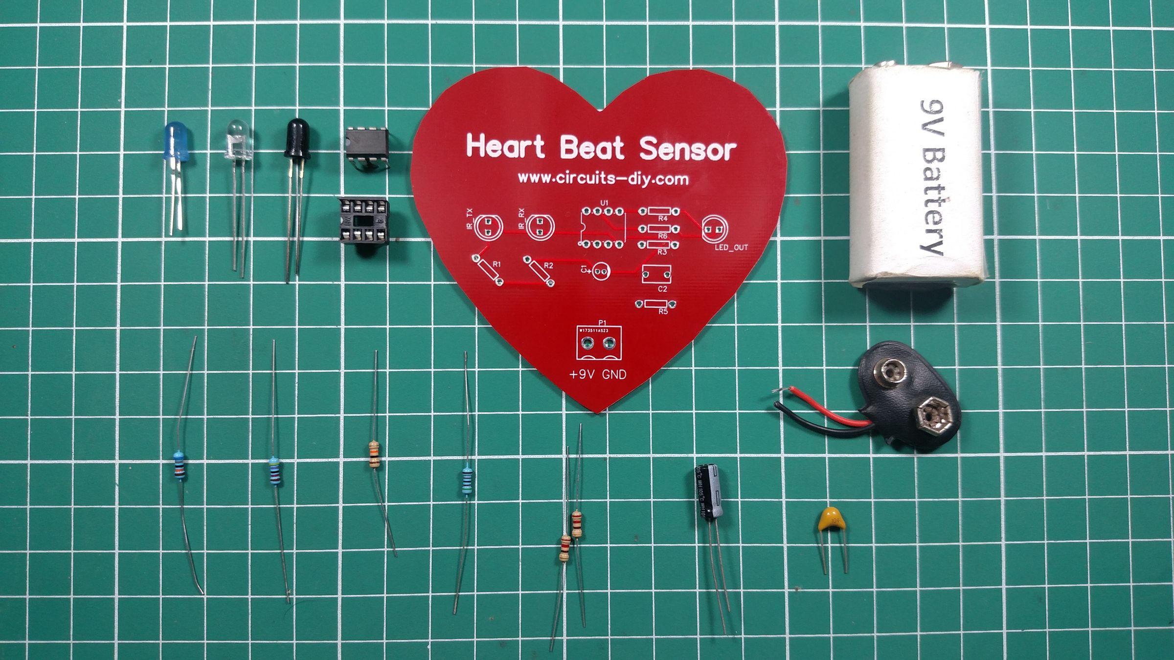 Heartbeat Sensor Circuit Using LM358 3 Steps Instructables