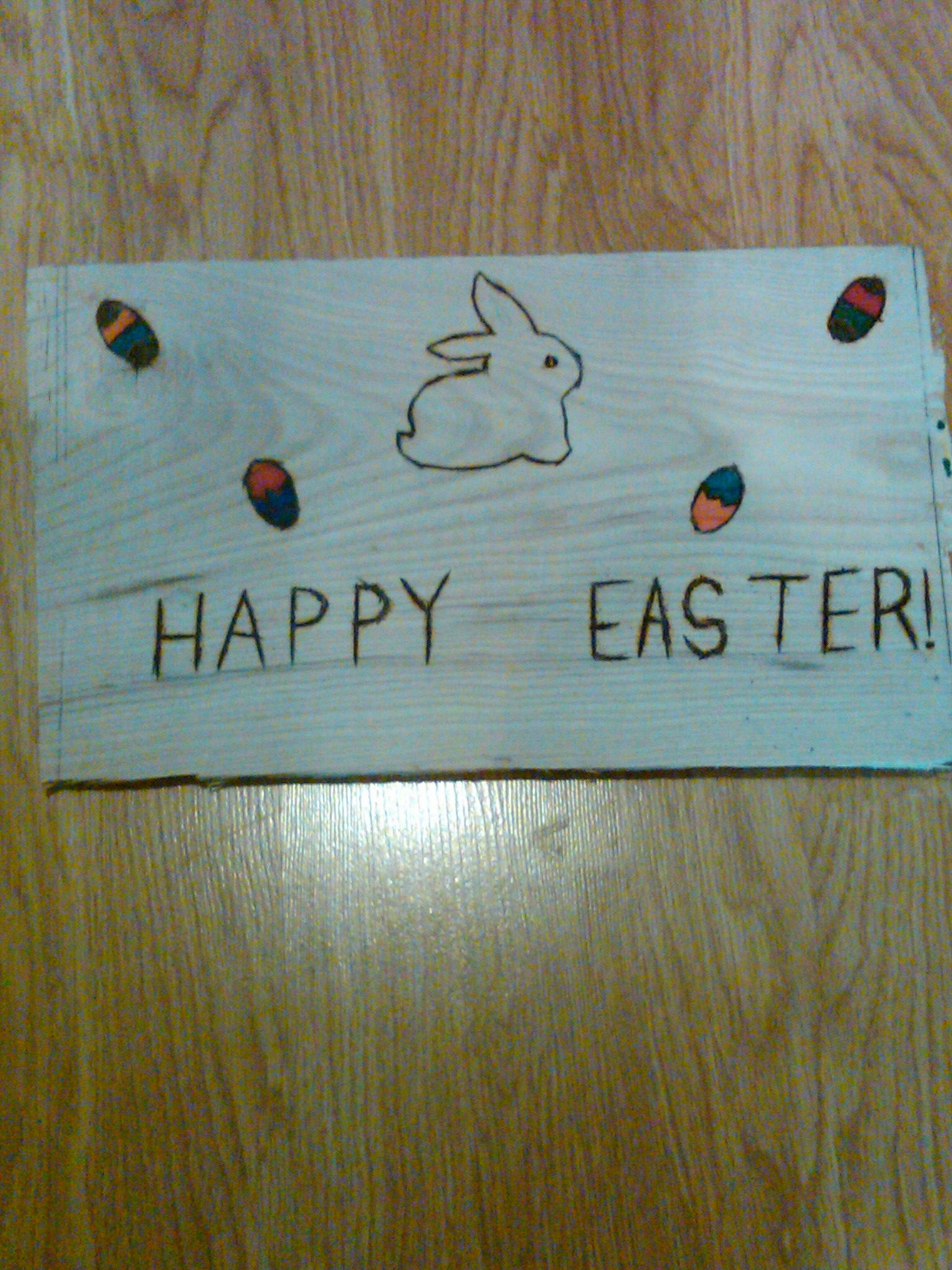 "happy easter" sign DIY Project DIY Project Image