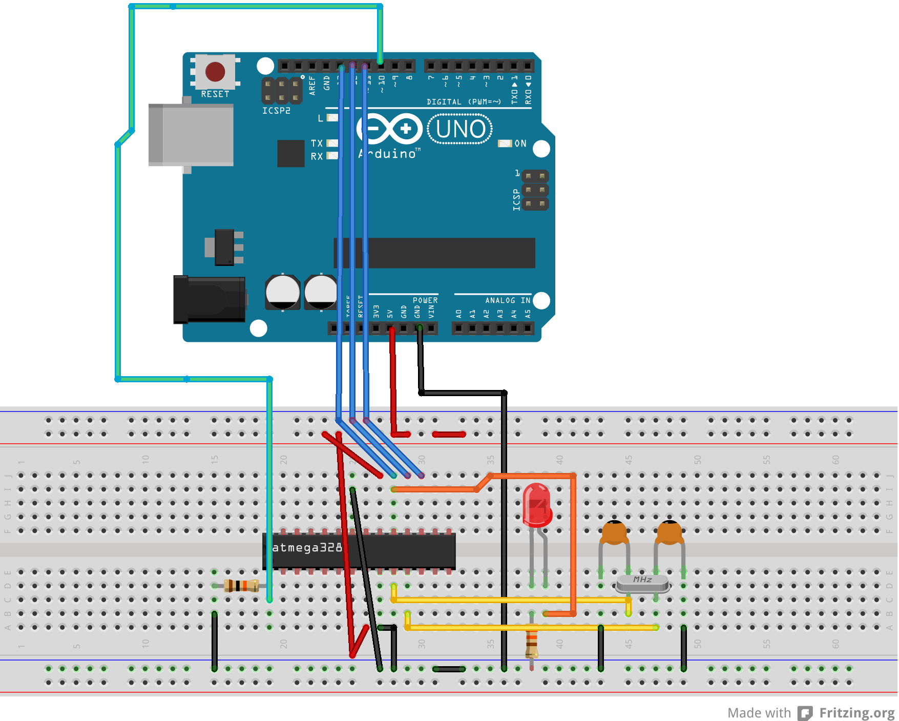 HOW TO BURN BOOTLOADER IN ATMEGA328 Using Arduino Uno | Trybotics