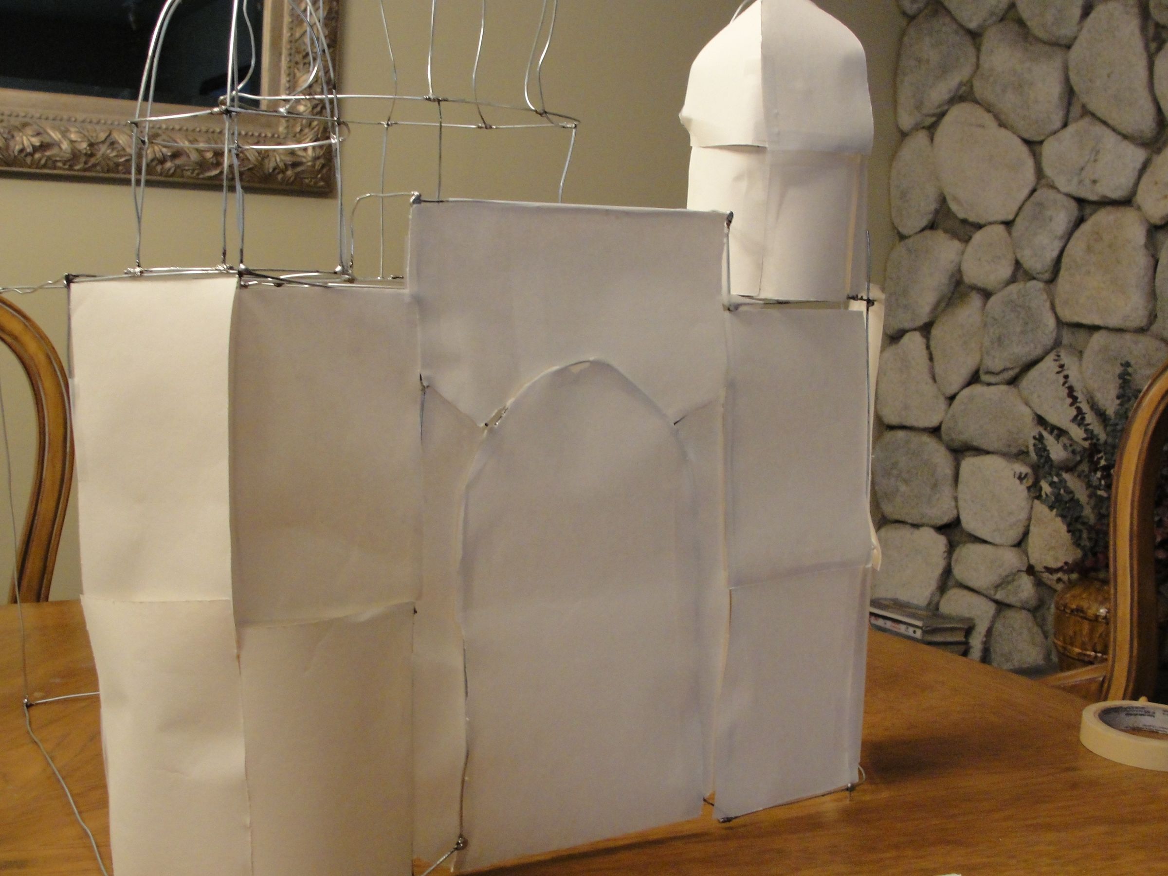DIY guide for Awesome Night-Light Castle/ Taj Mahal Made From Old Fabric with step-by-step instructions