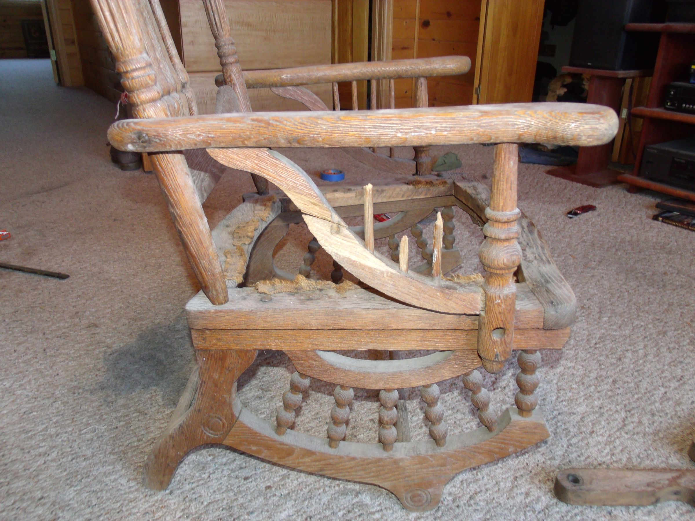 Restoration 1878 Platform Glider Rocking Chair 10 Steps (with