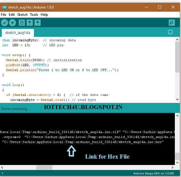 How To Get Hex File From Arduino 3 Steps Instructables