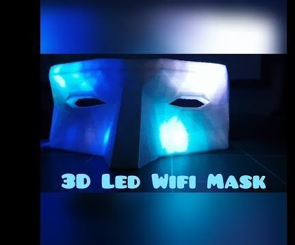 arduino 3d printed wifi neopixel led mask DIY Project DIY Project Image