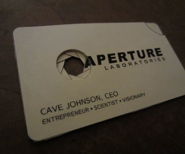Aperture Science Business Card